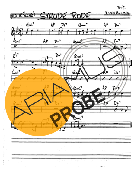 The Real Book of Jazz Strode Rode score for Trompete