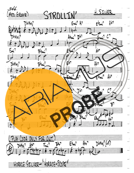 The Real Book of Jazz Strollin score for Geigen