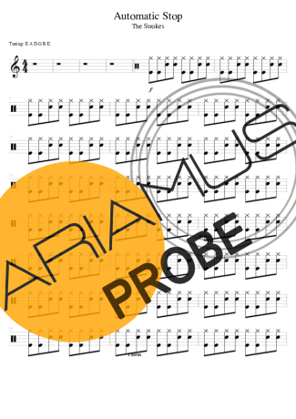 The Strokes Automatic Stop score for Schlagzeug