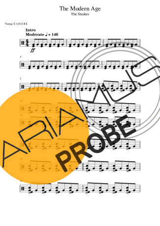 The Strokes The Modern Age score for Schlagzeug