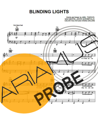 The Weeknd Blinding Lights score for Klavier