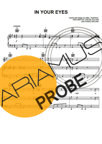 The Weeknd In Your Eyes score for Klavier