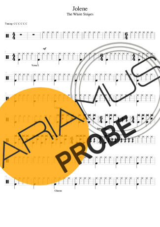 The White Stripes Jolene score for Schlagzeug