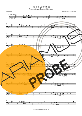 Tião Carreiro & Pardinho Rio De Lágrimas Partituren für Cello