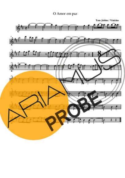Tom Jobim O Amor Em Paz score for Alt-Saxophon