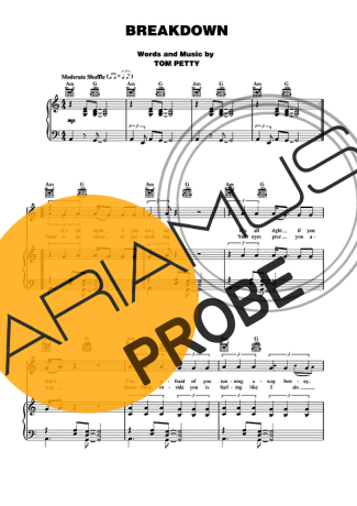 Tom Petty Breakdown Partituren für Klavier