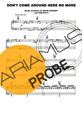 Tom Petty Dont Come Around Here No More score for Klavier