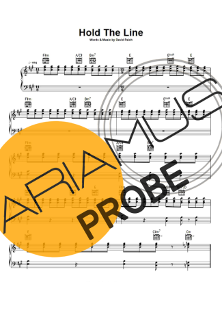 Toto Hold The Line Partituren für Klavier