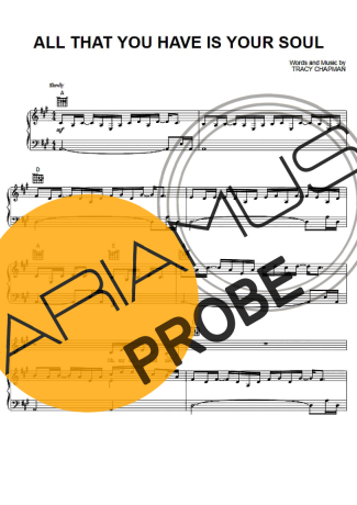 Tracy Chapman All That You Have Is Your Soul Partituren für Klavier