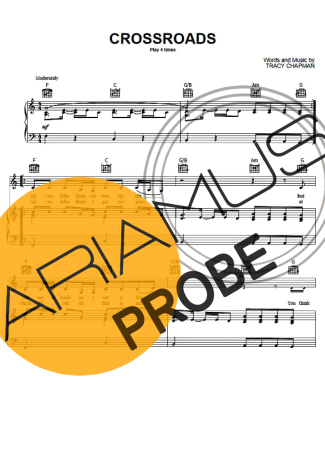 Tracy Chapman Crossroads Partituren für Klavier
