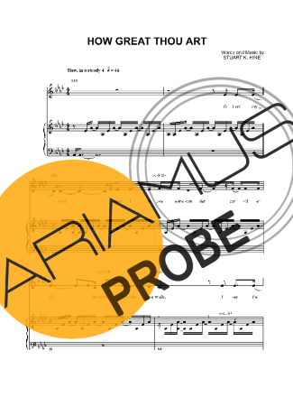 Traditional How Great Thou Art Partituren für Klavier