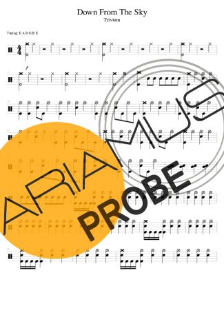 Trivium Down From The Sky score for Schlagzeug