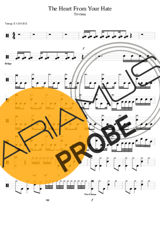 Trivium The Heart From Your Hate score for Schlagzeug