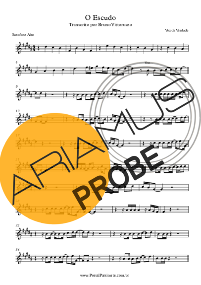 Voz Da Verdade O Escudo score for Alt-Saxophon