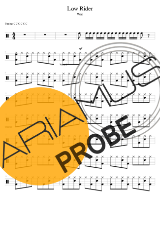 War Low Rider score for Schlagzeug