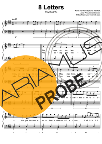 Why Don´t We 8 Letters Partituren für Klavier