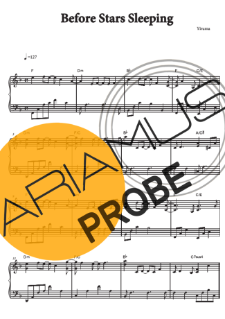 Yiruma Before Stars Sleeping score for Klavier