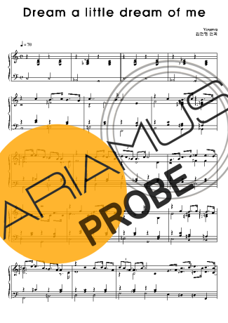 Yiruma Dream A Little Dream Of Me score for Klavier