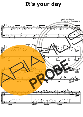 Yiruma Its Your Day score for Klavier