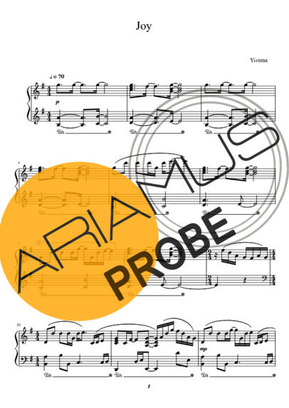 Yiruma Joy score for Klavier