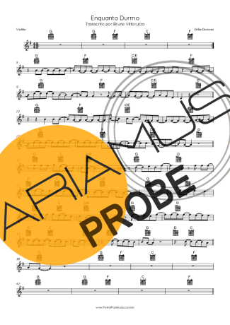 Zélia Duncan Enquanto Durmo score for Akustische Gitarre